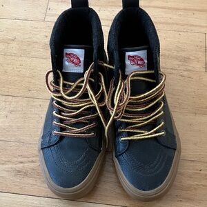 Vans Black High-Tops with Multicolor Laces